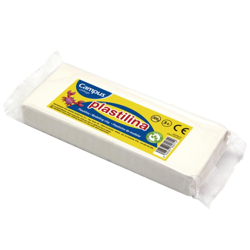 Plastilina Campus College 200g Blanco