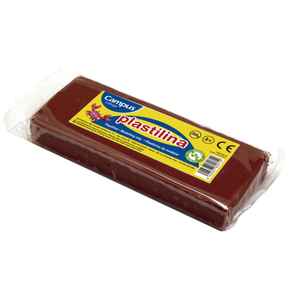 Plastilina Campus College 200g Marrón