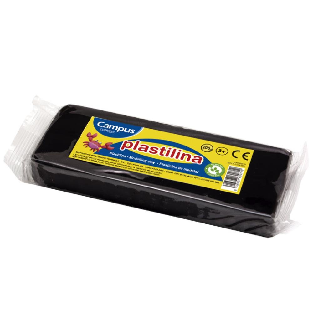 Plastilina Campus College 200g Negro