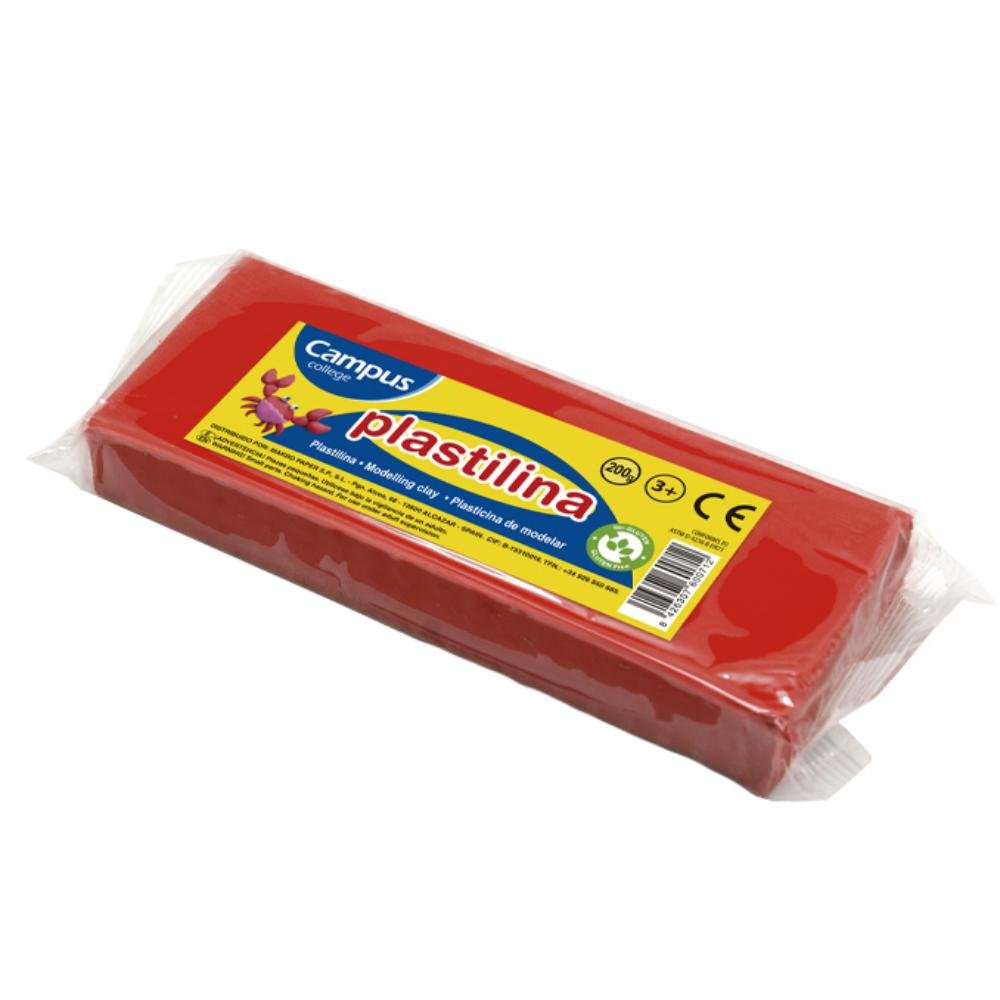 Plastilina Campus College 200g Rojo
