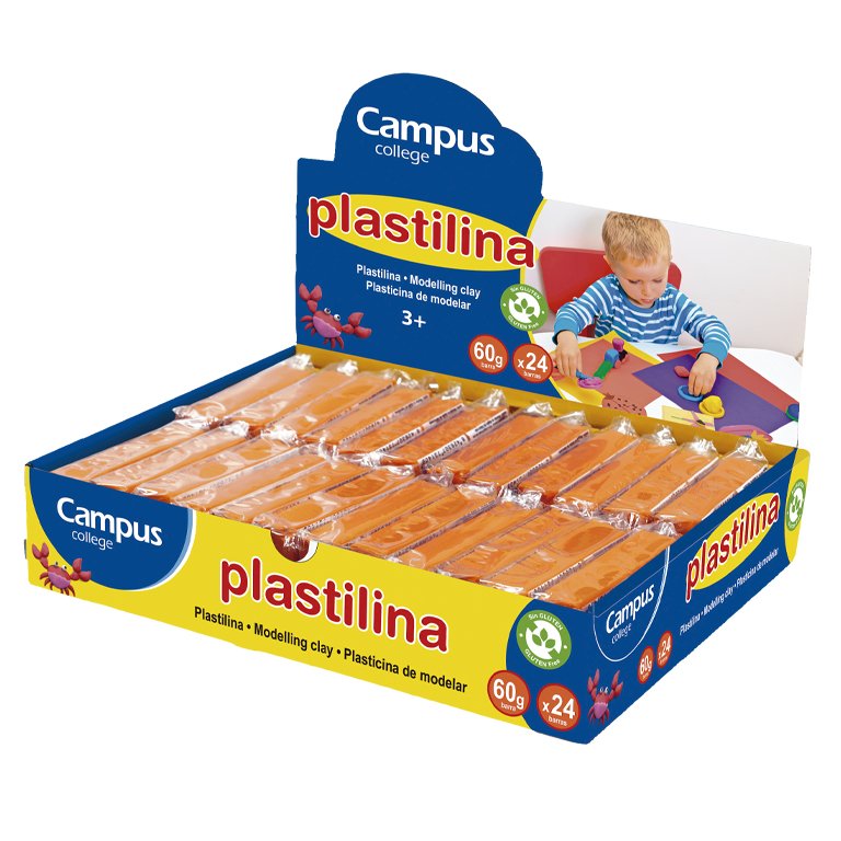 Plastilina Campus College 60g Naranja