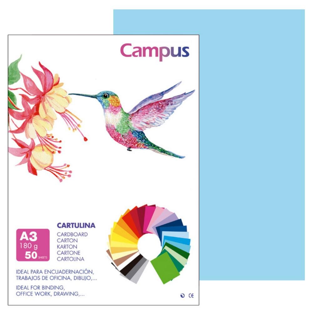 Cartulina Campus A3 Azul Celeste 180g