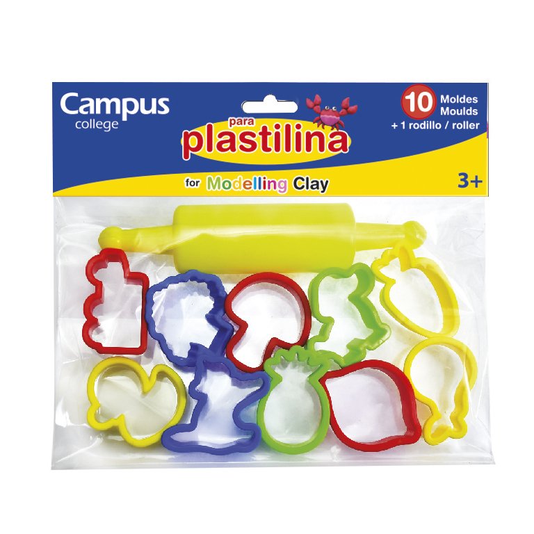 Accesorio Modelar Campus College 10 Moldes + Rodillo
