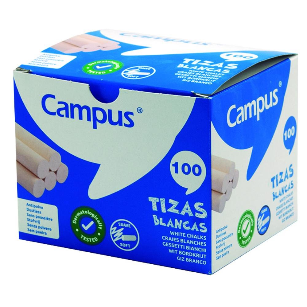 Tizas Blancas Campus Caja 100 ud.