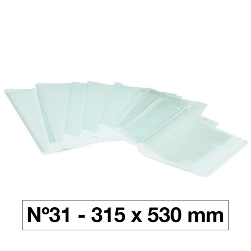 Forro Hecho para Libros Campus University 130 Micras PVC 315 x 520 mm Nº31 Transparente 5 ud.