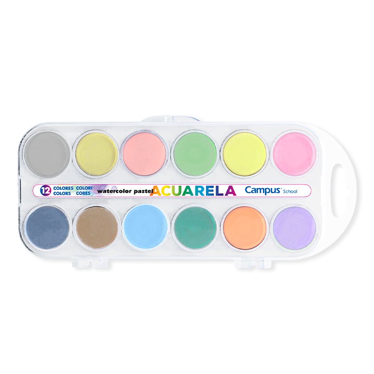 Acuarela Campus College 12 Colores Pastel
