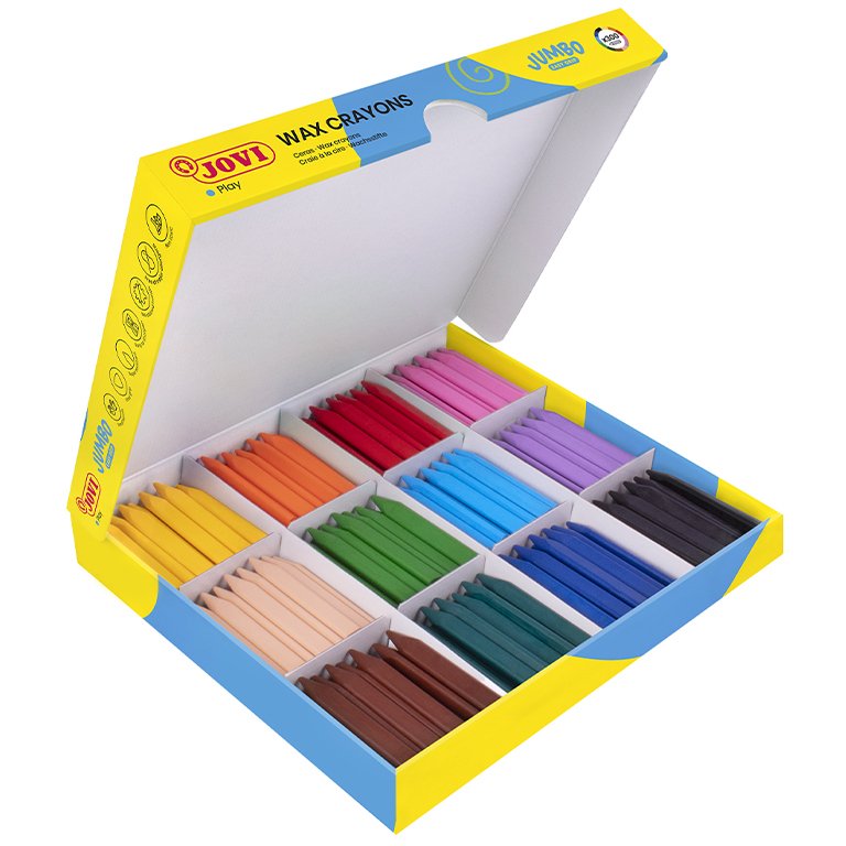 Ceras Plásticas Jumbo Easy Grip 12 Colores x 25 ud.