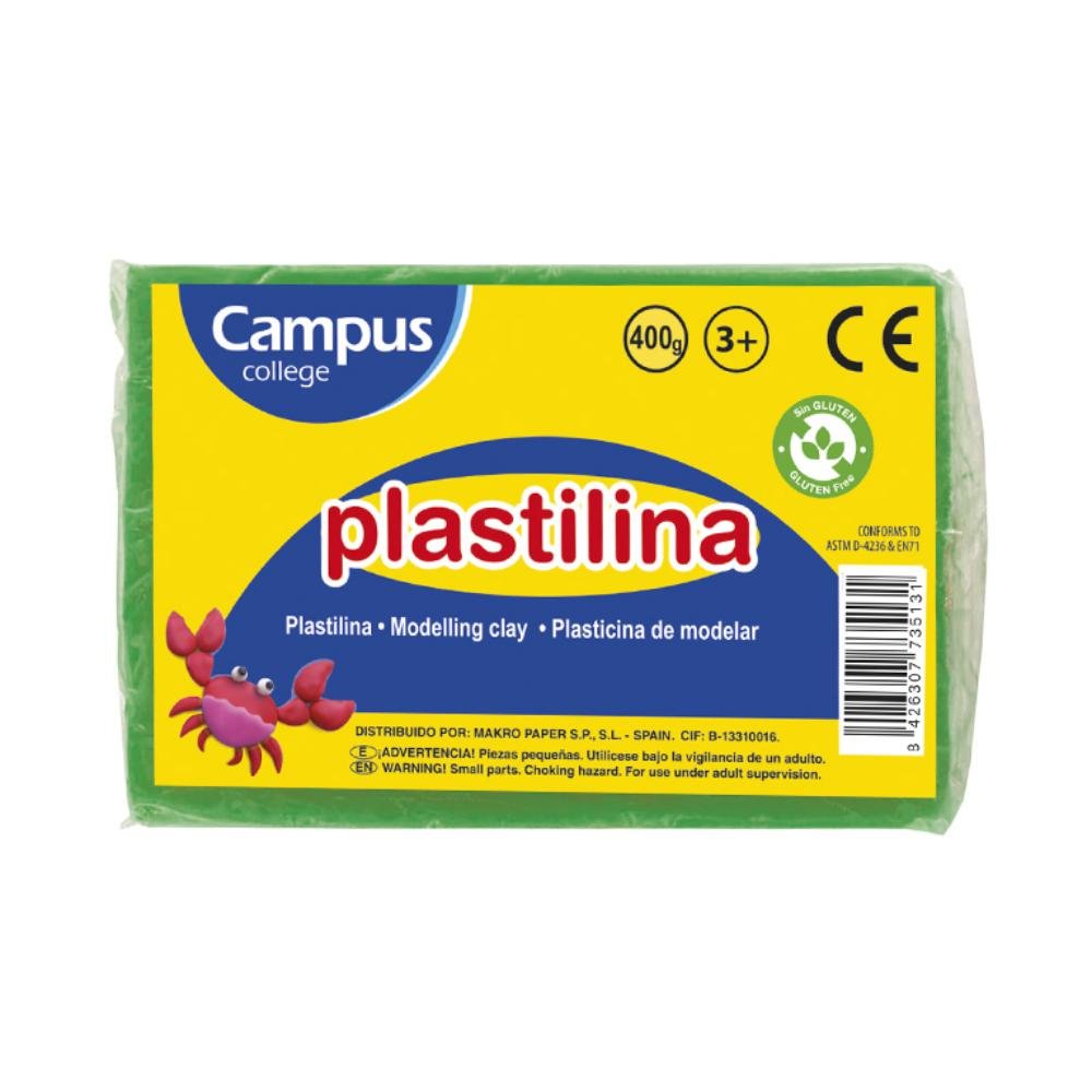Plastilina Campus College 400g Verde Claro
