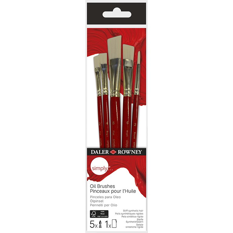 Pinceles de Óleo Daler Rowney Pack 5 ud.
