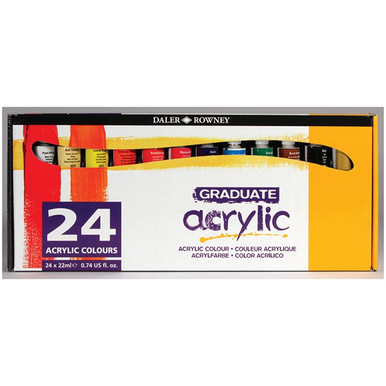 Pintura Acrílica Daler Rowney Graduate Acrylic Caja 24 ud.