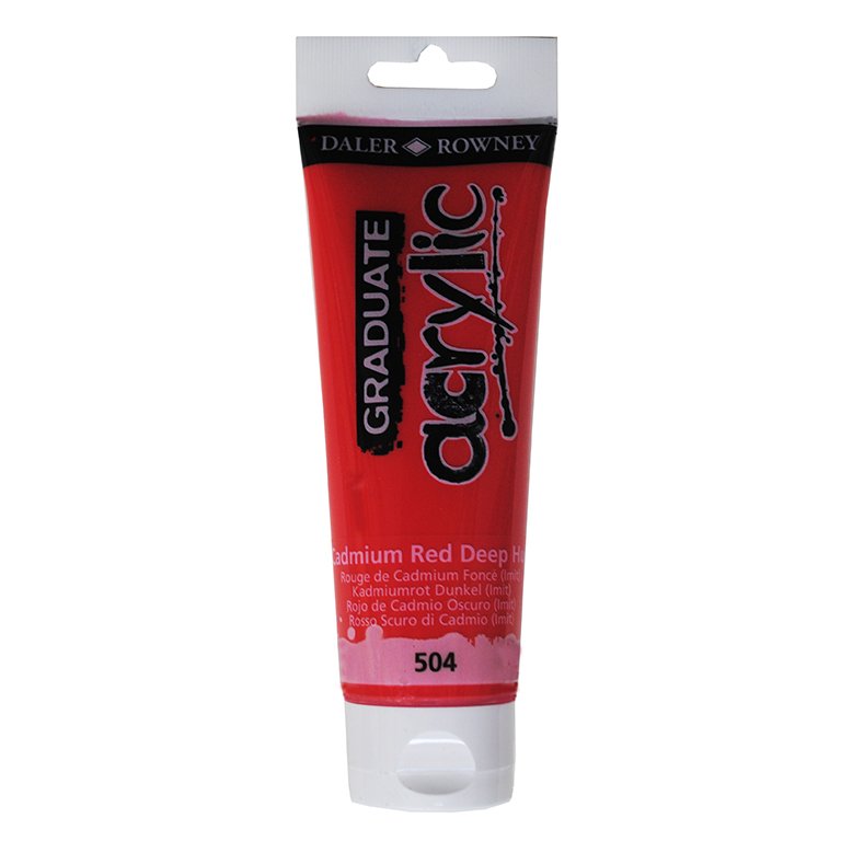 Pintura Acrílica Daler Rowney Graduate Acrylic 120 ml Rojo de Cadmio Oscuro