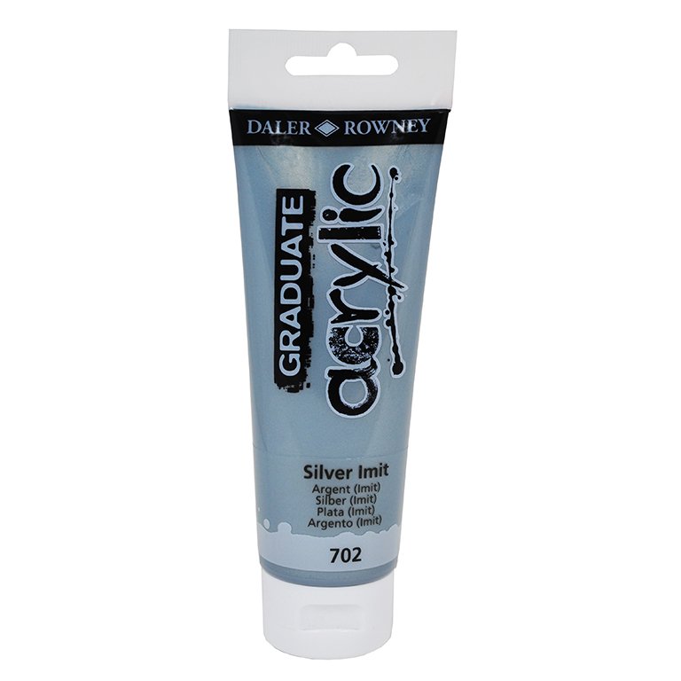 Pintura Acrílica Daler Rowney Graduate Acrylic 120 ml Plata