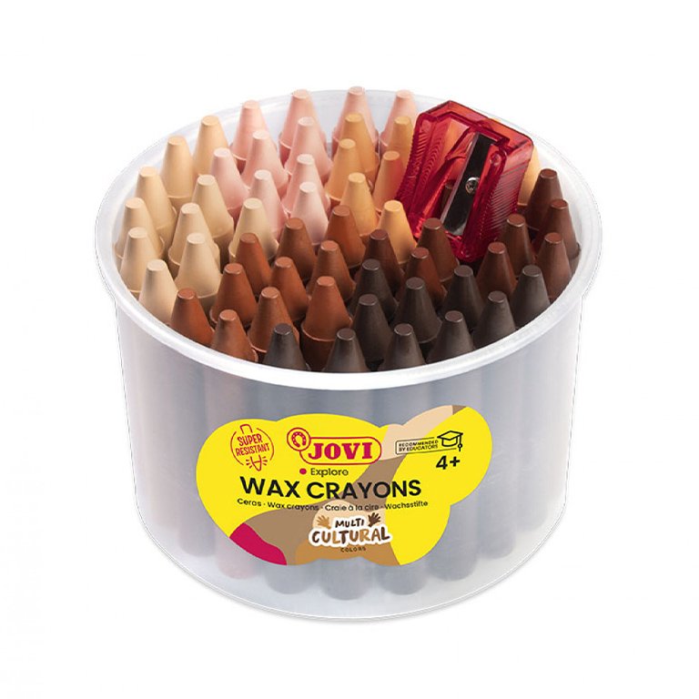 Ceras Plásticas Jovi Wax Crayons 6 Colores Multiculturales 60 ud.