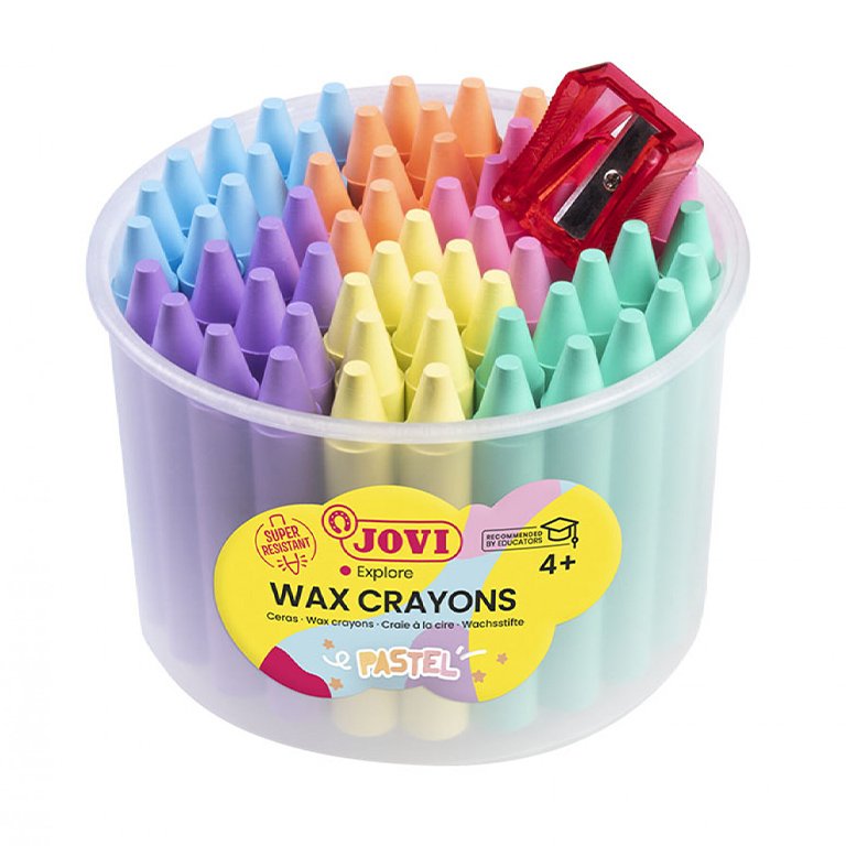 Ceras Plásticas Jovi Wax Crayons 6 Colores Pastel 60 ud.