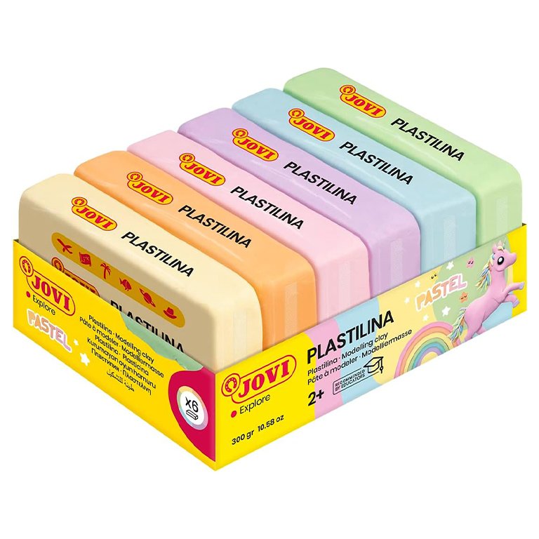 Plastilina Jovi 50g Colores Pastel 6 ud.