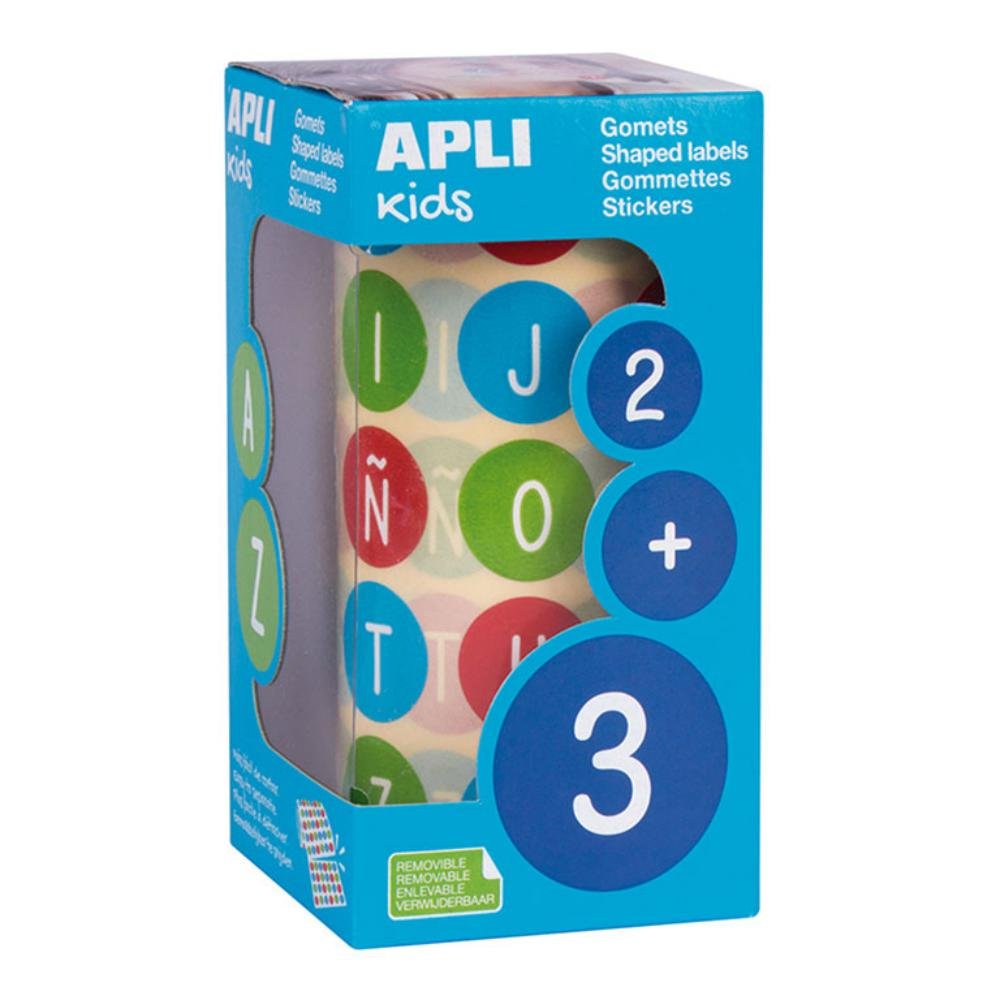 Gomets Apli Redondos ABC Colores Surtidos 30 Hojas