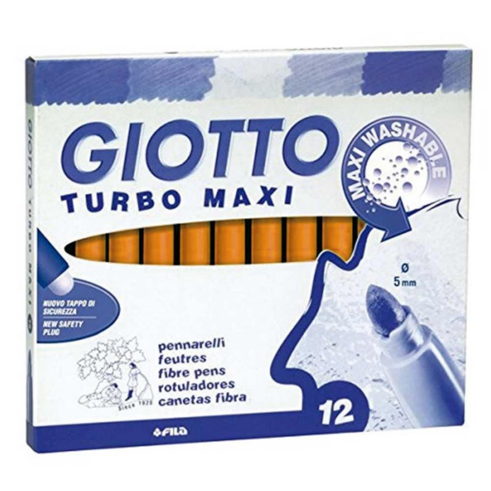 Rotulador Giotto Turbo Maxi 12 ud. Naranja
