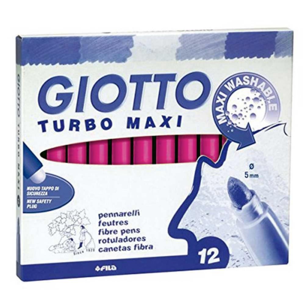 Rotulador Giotto Turbo Maxi 12 ud. Magenta