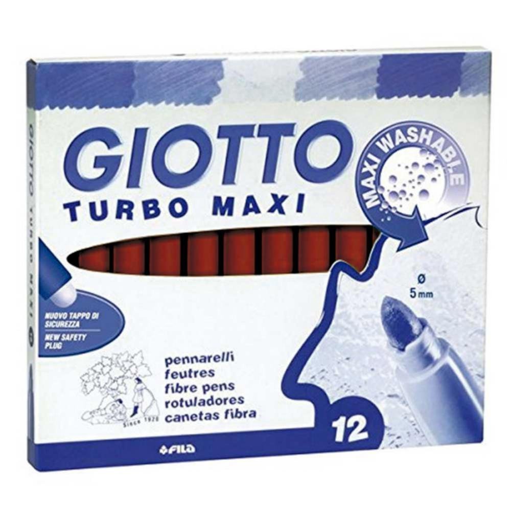 Rotulador Giotto Turbo Maxi 12 unid marrón oscuro