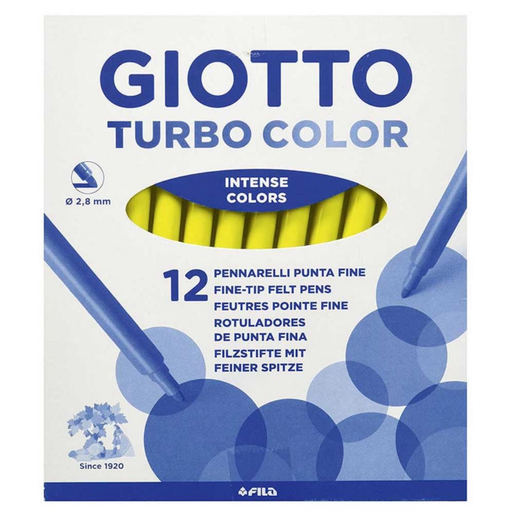 Rotulador Giotto Turbo Color 12 ud. Amarillo