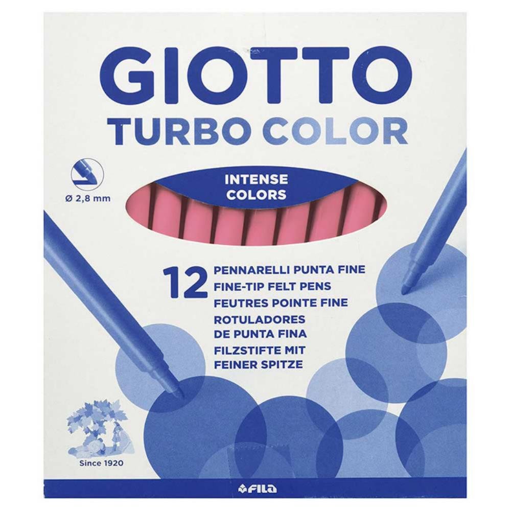 Rotulador Giotto Turbo Color 12 ud. Rosa