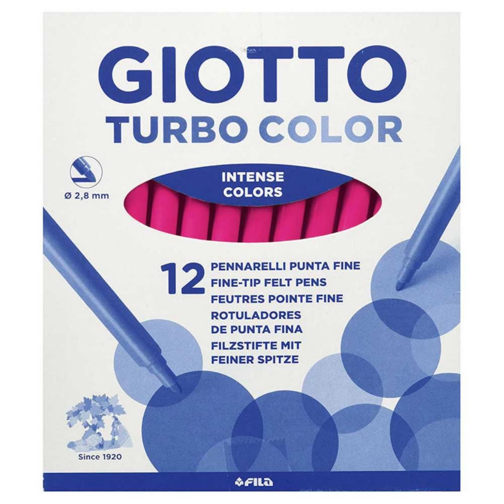 Rotulador Giotto Turbo Color 12 ud. Magenta