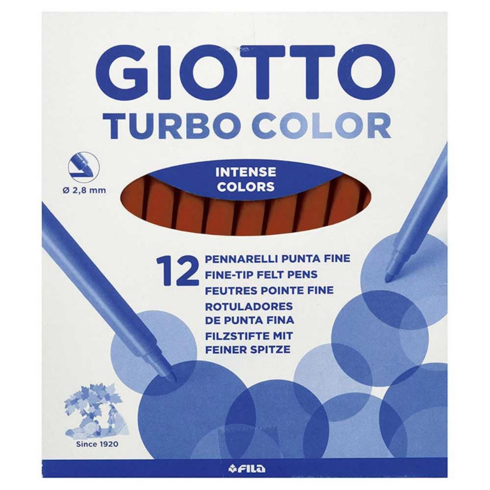 Rotulador Giotto Turbo Color 12 ud. Marrrón