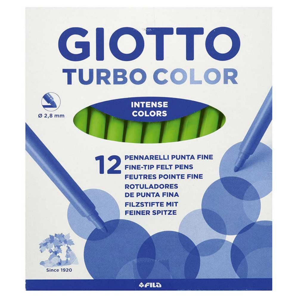 Rotulador Giotto Turbo Color 12 ud. Verde Claro