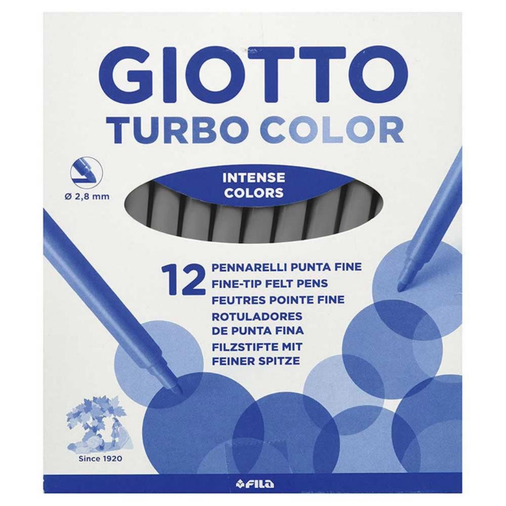 Rotulador Giotto Turbo Color 12 ud. Gris