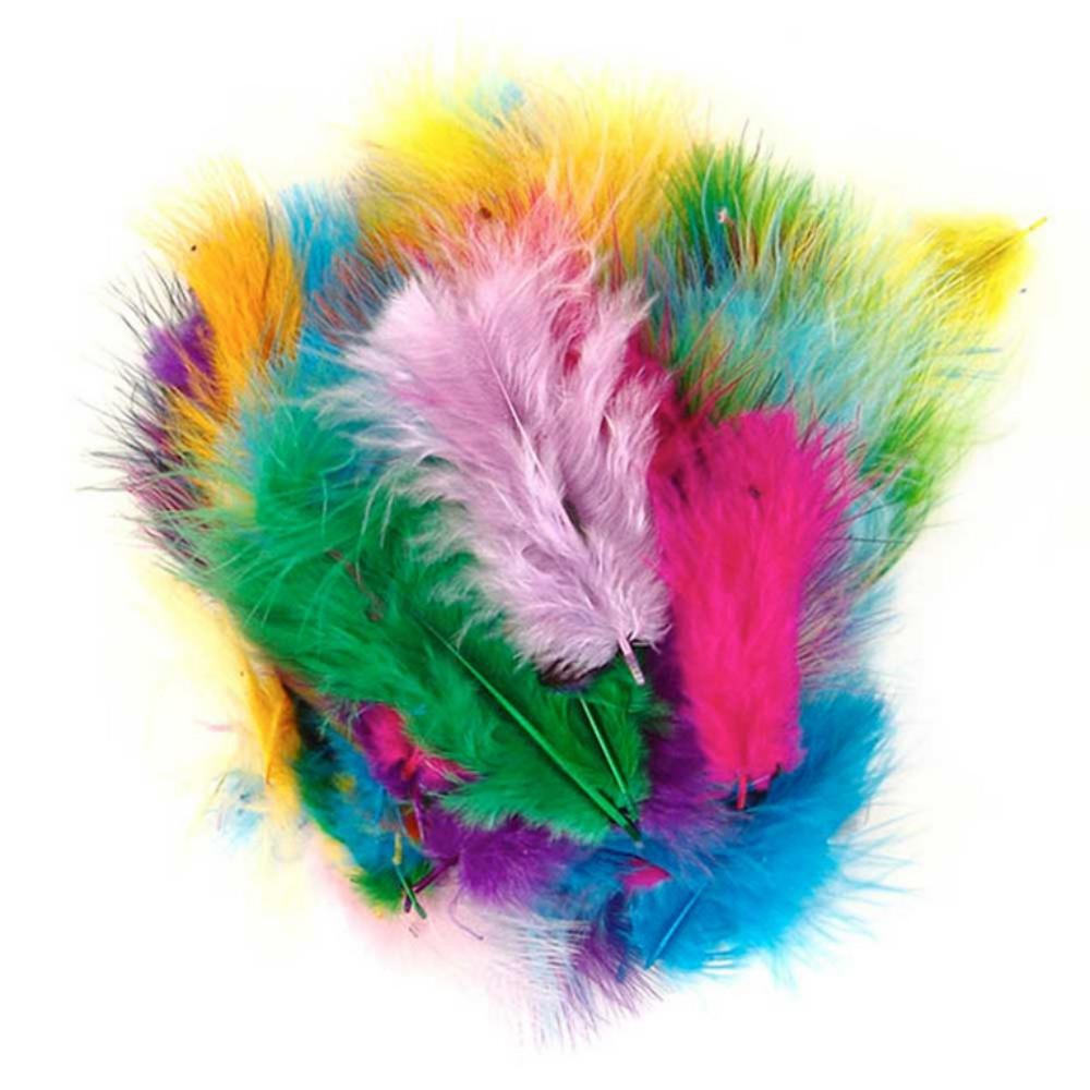 Plumas Indio 6 Colores Surtidos  50 Unidades