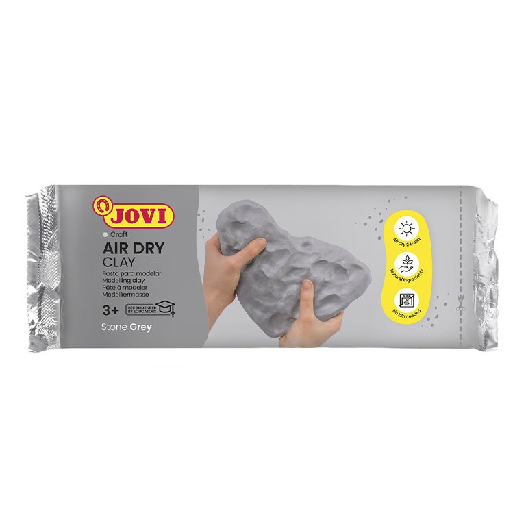 Pasta para Modelar Endurecible Air Dry Jovi 500g Gris