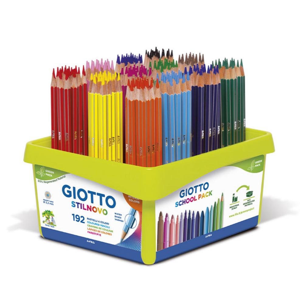 Lápices de Colores Giotto StilNovo Pack Escolar 192 ud. 16 Colores
