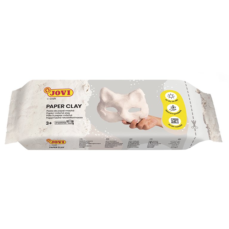 Pasta Modelar Jovi Papel Maché 680g. Gris