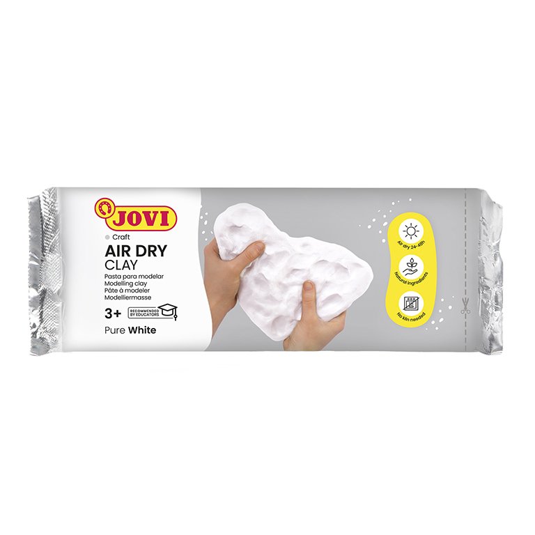 Pasta para Modelar Endurecible Air Dry Jovi 1000g Blanco