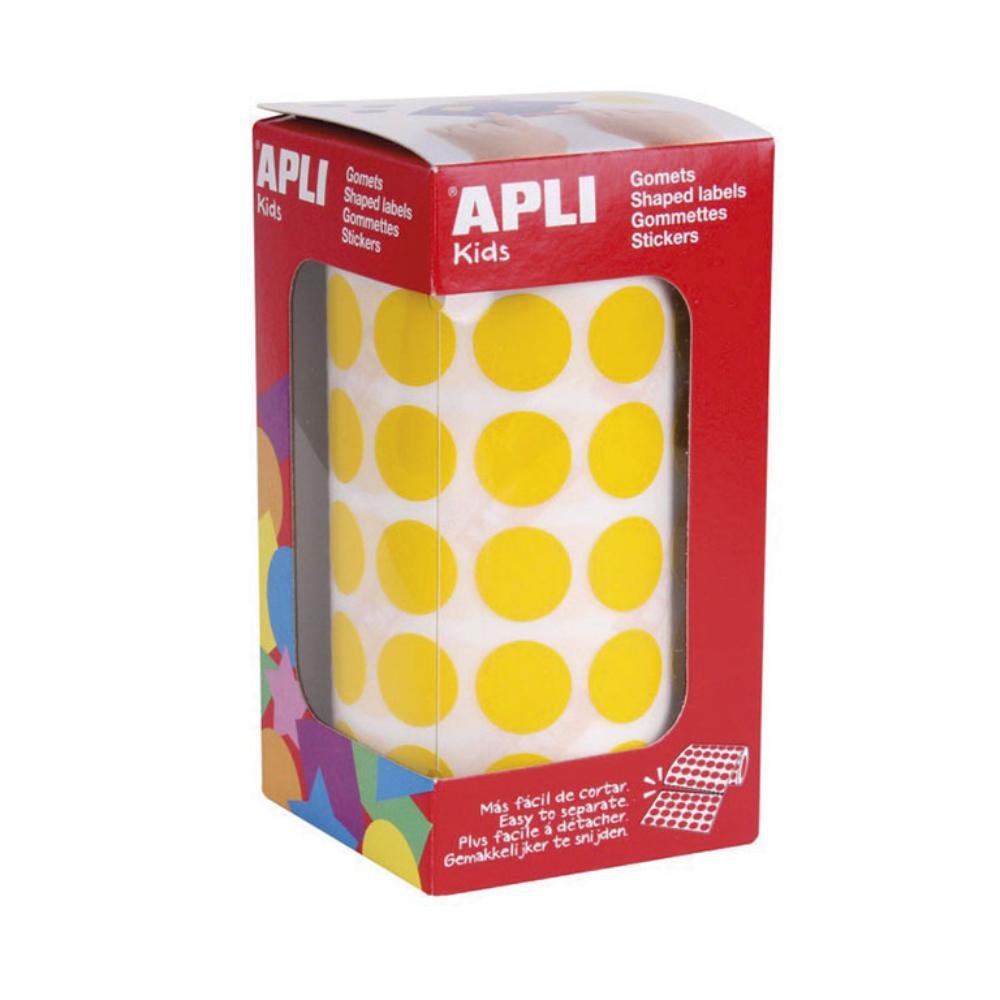 Gomets Formas Geométricas Apli Redondo 15 mm Amarillo
