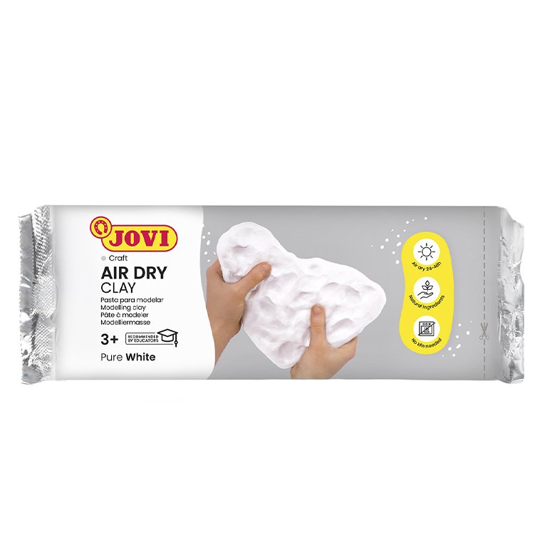 Pasta para Modelar Endurecible Air Dry Jovi 500g Blanco