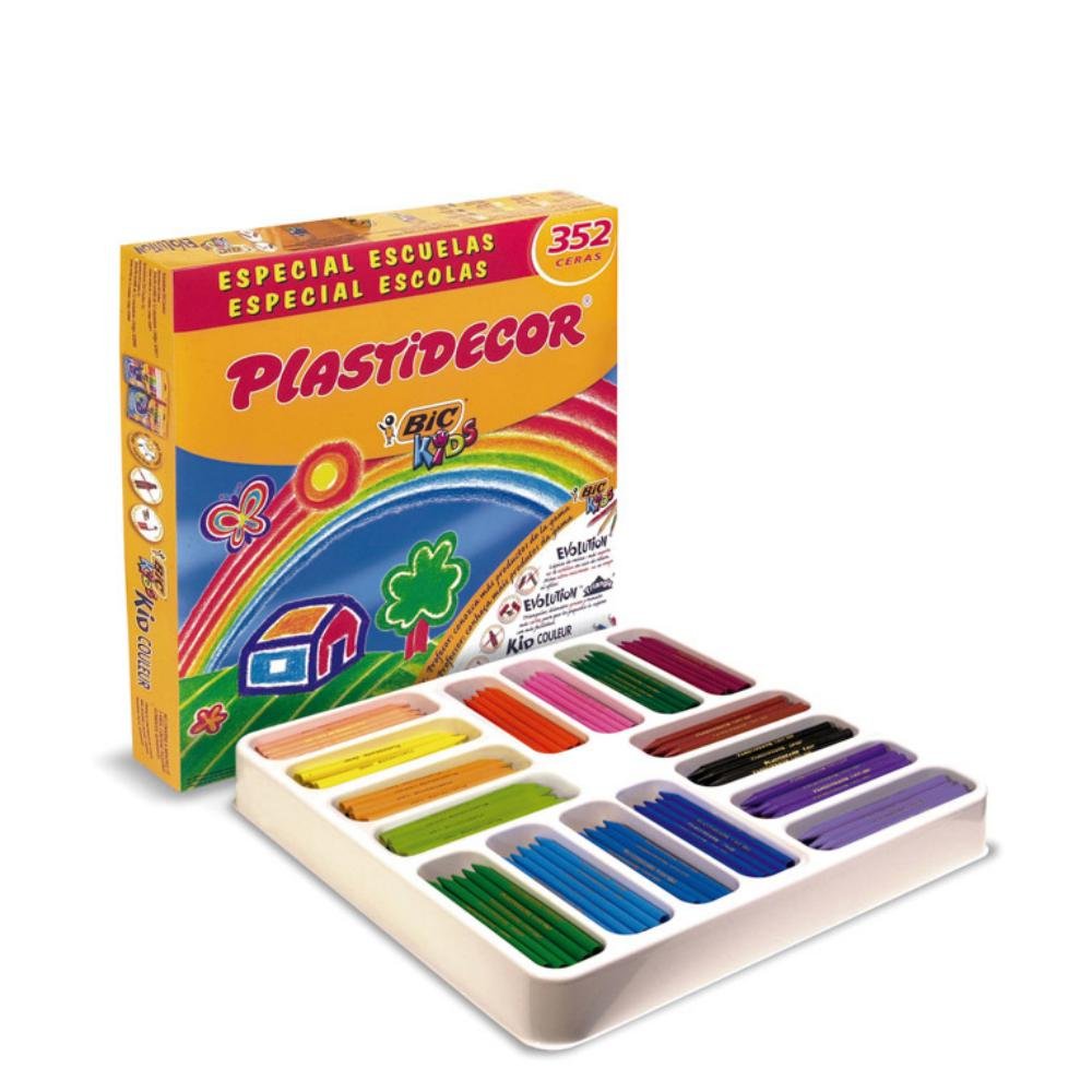 Ceras Plásticas Bic Plastidecor Kids 16 Colores x 22 ud.