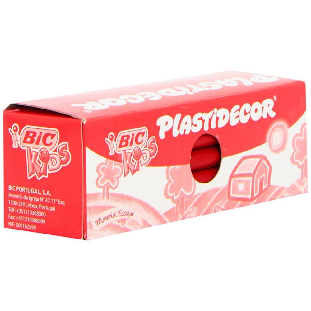 Ceras Plásticas Bic Plastidecor Kids Rojo 25 ud.