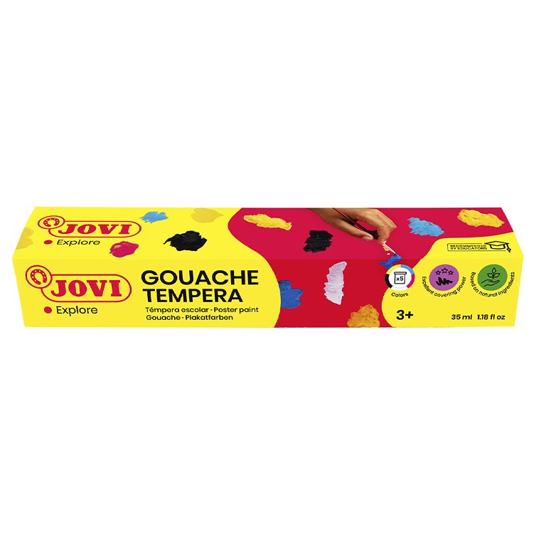 Témpera Jovi 35 ml 5 Colores + Pincel