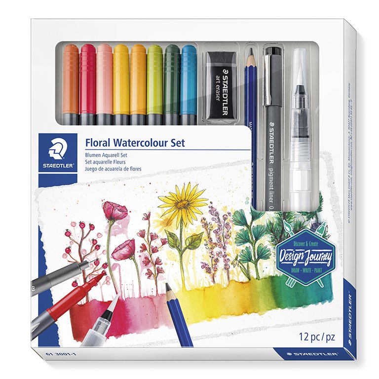 Set de Dibujo Staedtler Floral Acuarelable