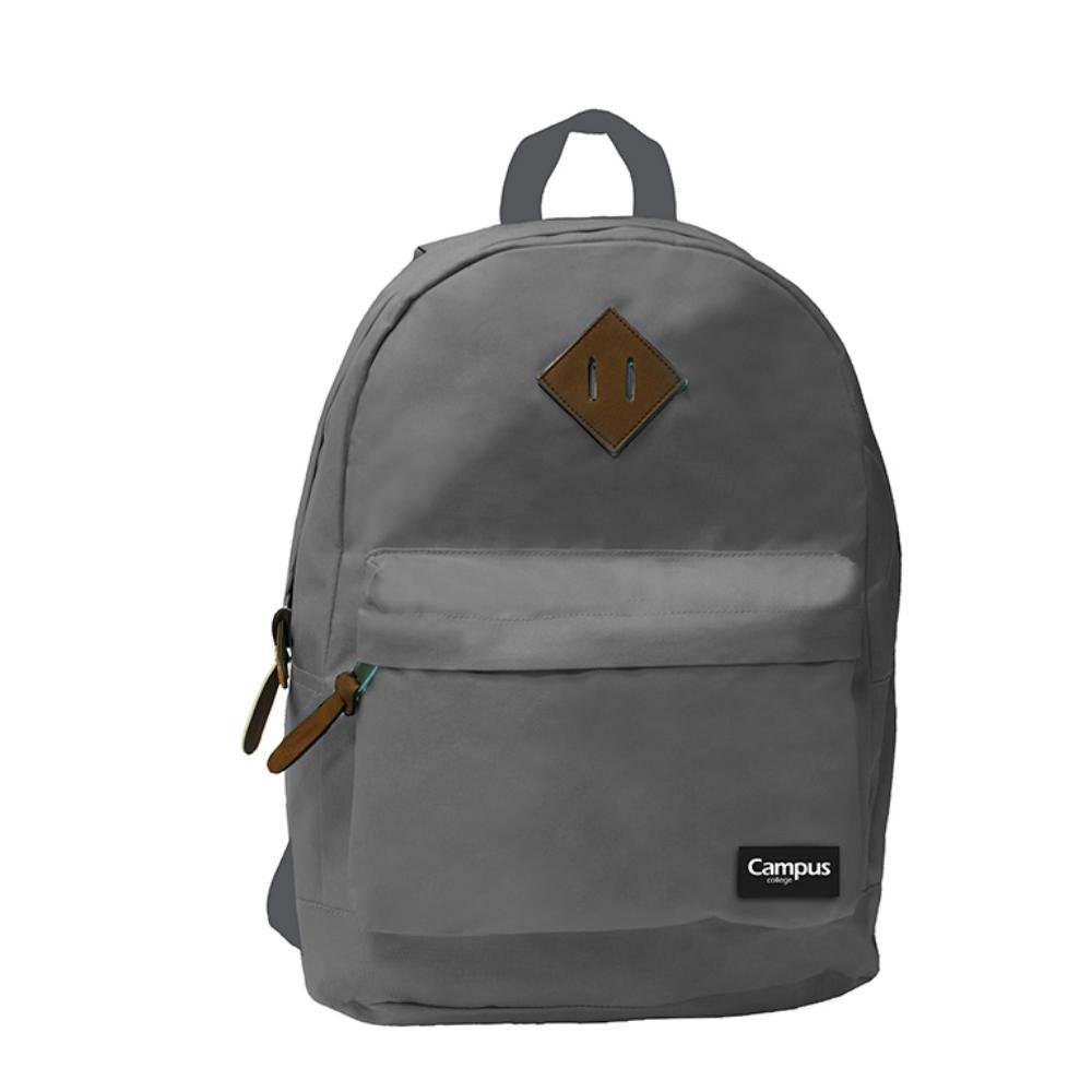 Mochila Casual Campus College Gris