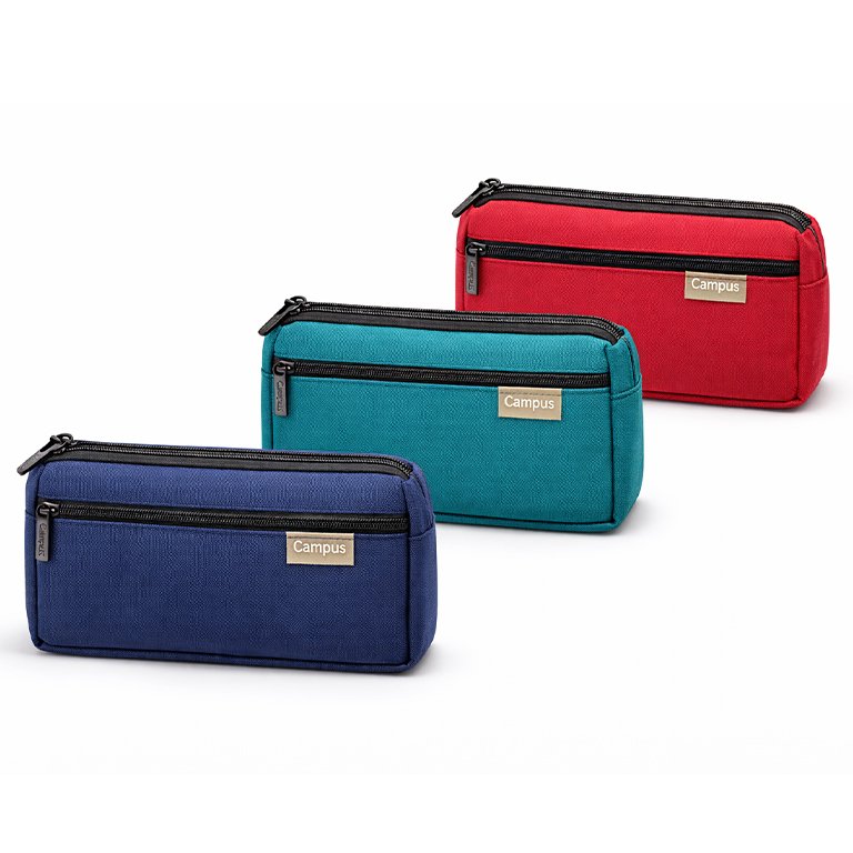 Portatodo Campus College Rectangular 3 Cremalleras 3 Colores