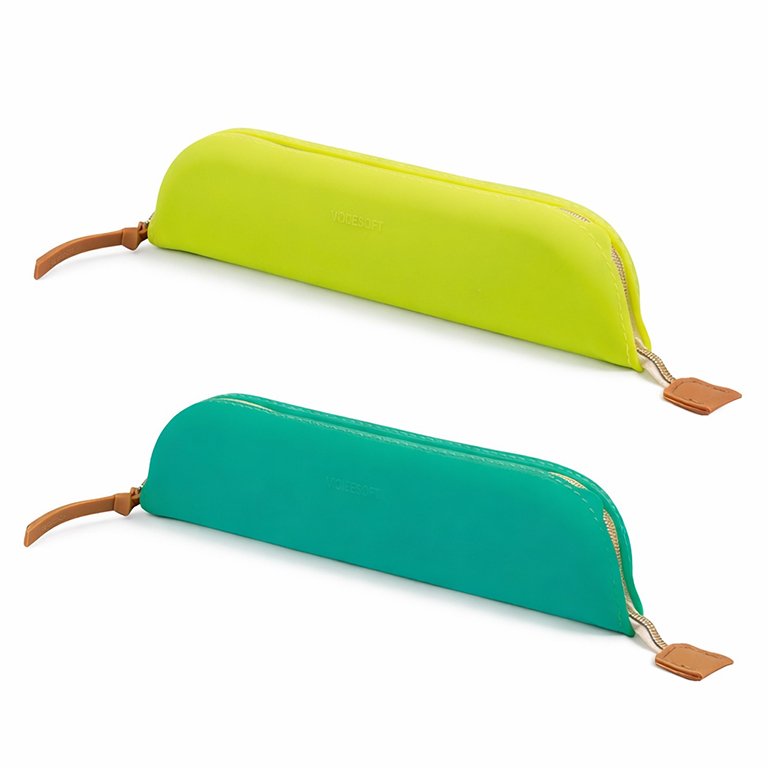 Portatodo Campus College Silicona Banana 1 Cremallera 2 Colores
