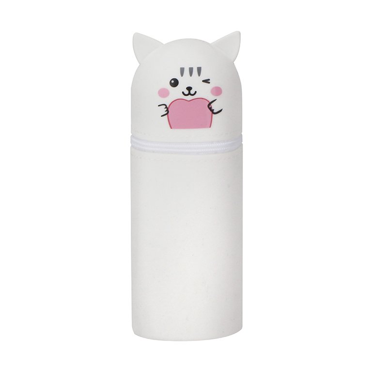 Portatodo Campus Silicona Buddy Pets Gato Blanco