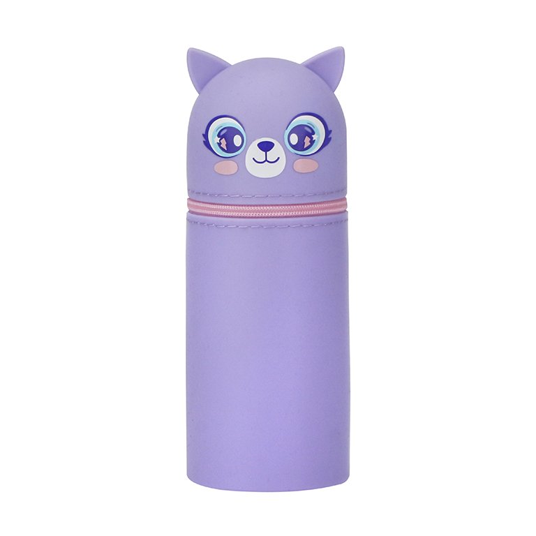 Portatodo Campus Silicona Buddy Pets Gato Morado