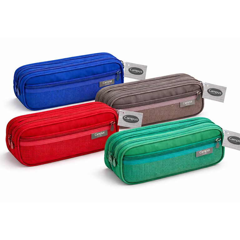 Portatodo Campus Triple 4 Cremalleras Colores Vivos