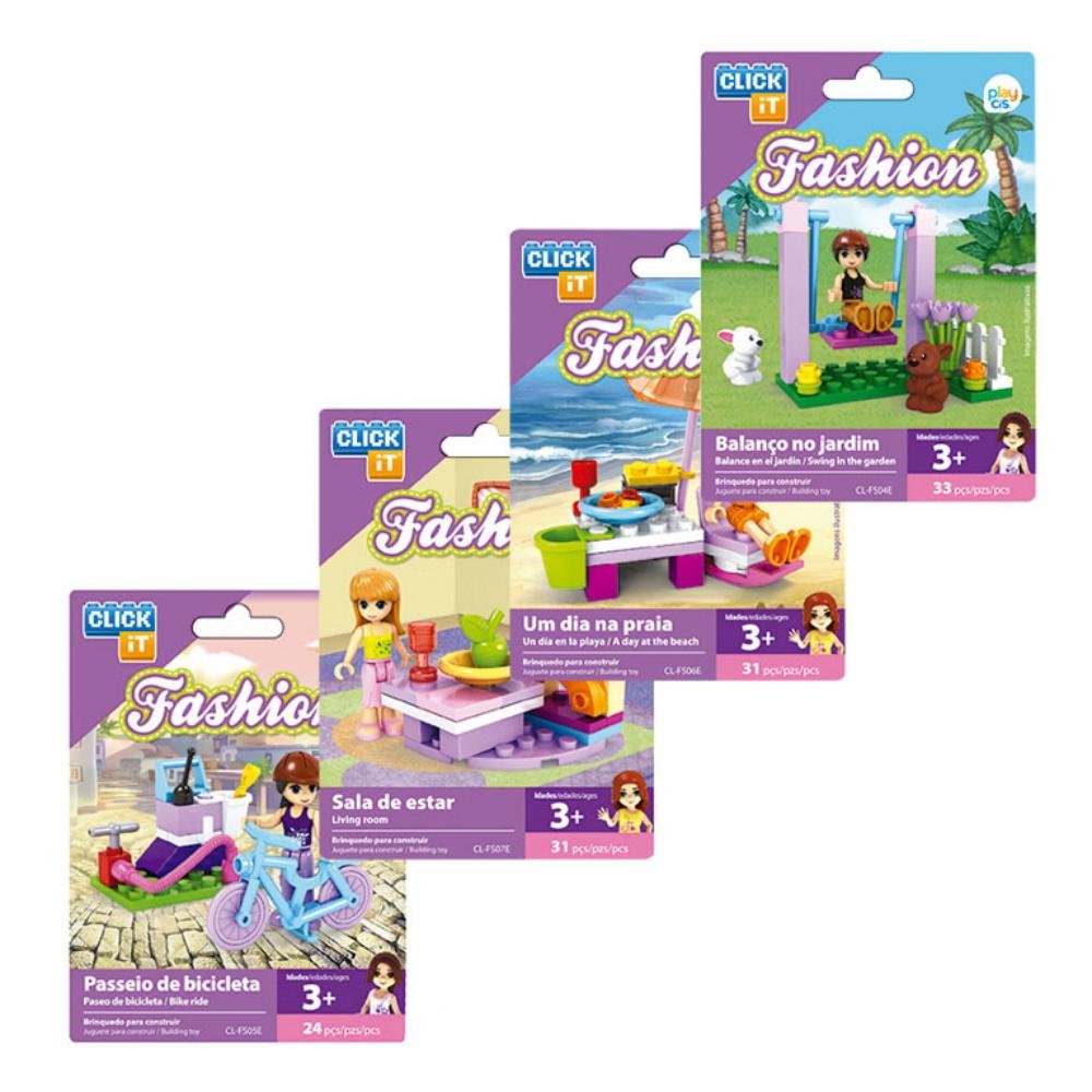 Juego de Bloques Click-It Fashion