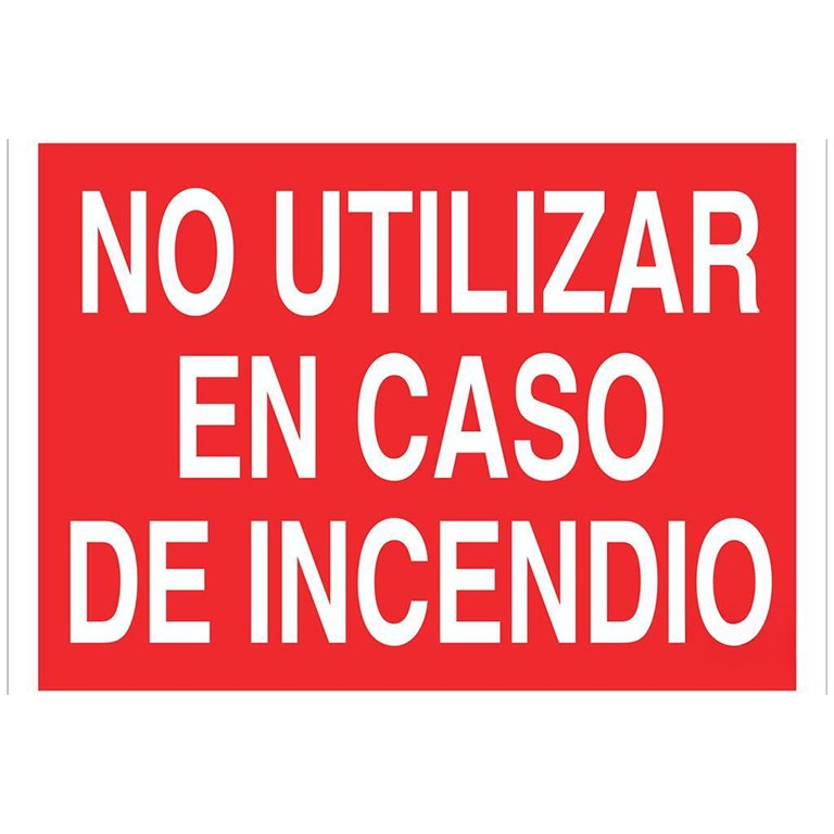 Pictograma Cofan No utilizar en Caso de Incendio