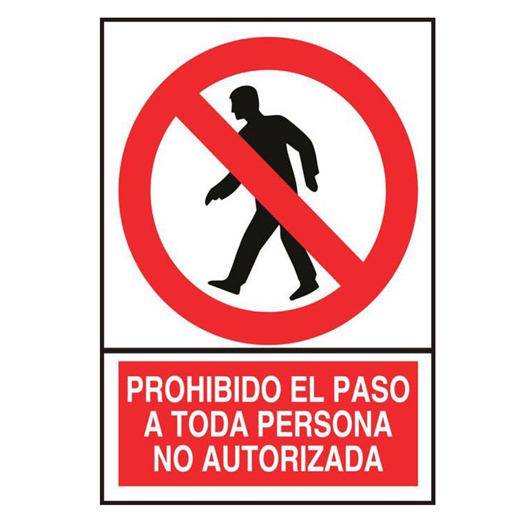 Pictograma Cofan Prohibido el Paso a Toda Persona No Autorizada