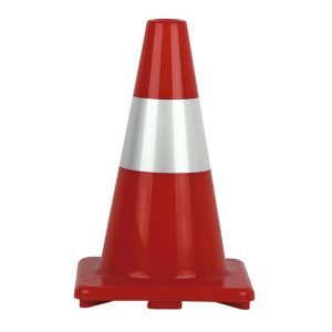 Cono Señalización Rojo y Blanco 50 cm
